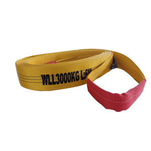 1-10 tấn mã màu dệt Băng nâng cáp treo vành đai cần cẩu phẳng Polyester nâng vải Sling cho Palăng xây dựng - Product Image 1