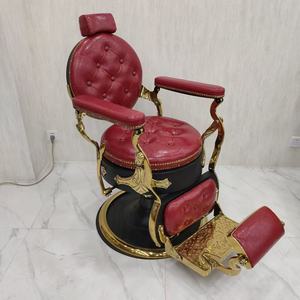 Antique Style Red Silver <b>Barber</b> Shop Hair Styling <b>Chair</b> Salon <b>Barber</b> <b>Chair</b> for Sale - Product Image 6