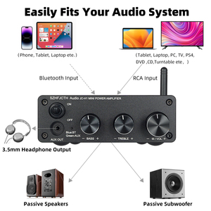 2*50W + 100W TPA3116 5.0 HIFI 파워 서브우퍼 앰프 보드 2.1 채널 TPA3116D2 오디오 스테레오 이퀄라이저 앰프 - Product Image 5