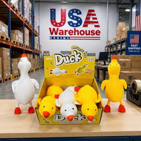 Jouet Squishy Canard Géant 14 pouces (36*16.5cm) Jaune et Blanc Réaliste, Jouet à Presser, Entrepôt USA