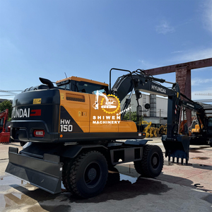 Wheel Excavator HYUNDAI HW150 With Cummins Engine HW150 HW140 HW210 HYUNDAI Wheel Excavator For Earthmoving Work Digger - Product Image 5
