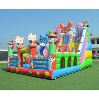 Toboggan gonflable de terrain de jeu personnalisé pour enfants toboggan commercial Moonwalk toboggan pour enfants