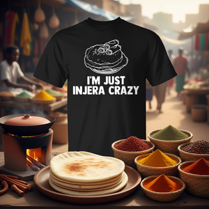 Camiseta Promocional I'm Just Injera Crazy Flatbread Lovers Malawah Sergegna - Product Image 2