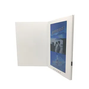 A4 512Mb/1Gb Memory And SD Card 15.6 Inch Lcd Greeting Blank Video Brochure Card With Button