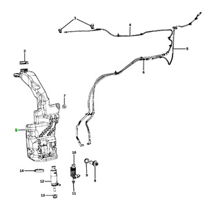 Depósito de líquido limpiaparabrisas 68225062AA para Jeep Cherokee 2014-2018, pieza de plástico - Product Image 4