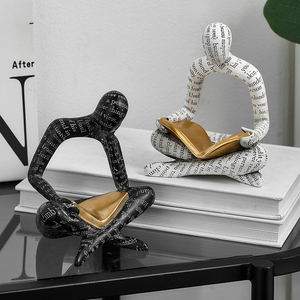 Décor à la maison abstrait personnes Sculptures créatif bureau <span class=keywords><strong>Table</strong></span> ornements intérieur chambre accessoires résine artisanat décoration de bureau - Product Image 1