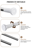 Tringle de Douche en Aluminium Moderne à Finition Brillante, Télescopique et Personnalisable, Prix Usine
