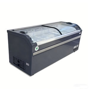 Congélateur coffre à porte coulissante incurvée de 1,8 m, congélateur de supermarché pour fruits de <span class=keywords><strong>mer</strong></span>, aliments surgelés, poisson, crème glacée - Product Image 3