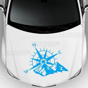 Autocollants de carrosserie 60x45cm pour voiture : Boussole et Montagne – Décoration DIY pour SUV, Véhicules Tout-Terrain, Camping-Cars et Motorhomes - Product Image 4