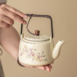 ชุดกาน้ำชาดอกวิสทีเรียพร้อมถ้วยชาแบบขายส่ง ชุดน้ำชาเตาเผา Ru ชุดน้ำชาจีน กล่องของขวัญ - Product Image 2