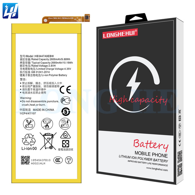 OEM HB3543B4EBW High Capacity Mobile Phone Battery for Huawei P7