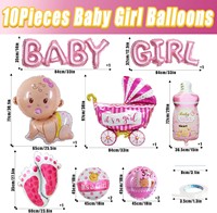 Ballons pour bébé fille, ballons roses pour baby shower, pour anniversaire, bienvenue à la maison, révélation du sexe, décorations de fête