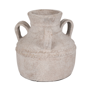 Terracotta Triple Handle Vase For Living Room Decor Casual Home Accent Entryway Bedroom Office <b>Shelf</b> - Product Image 1