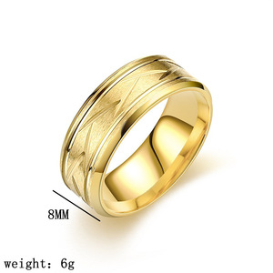 Anello a fascia incrociata <span class=keywords><strong>in</strong></span> <span class=keywords><strong>acciaio</strong></span> inossidabile con finitura oro, argento e nera per matrimonio maschile o gioielleria moderna da tutti i giorni - Product Image 2