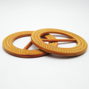 正式木质外观环保ABS圆形箱包皮带扣 - Product Image 3