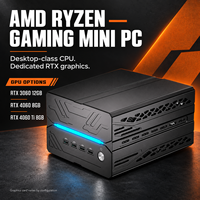 Mini PC AMD Ryzen 7 7700 RTX 4060 8 Go Ordinateur de jeu DDR5 jusqu'à 96 Go Double LAN 2.5G Bluetooth 5.4 pour le travail et le divertissement