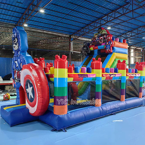 Casa Inflable Premium de Superhéroes con Tobogán y Obstáculos para Fiestas Infantiles, Certificación de Seguridad - Product Image 4