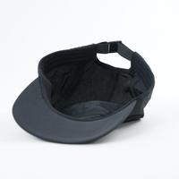 Casquette de camping unisexe personnalisée imperméable à 5 panneaux en nylon noir avec logo imprimé pour les sports de plein air, la plage, la pêche et la course à pied