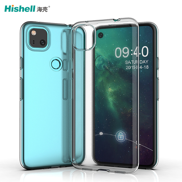 Anti-Fall 1.0Mm Crystal TPU Transparent Mobile Phone Case Back Cover for Google Pixel 4A