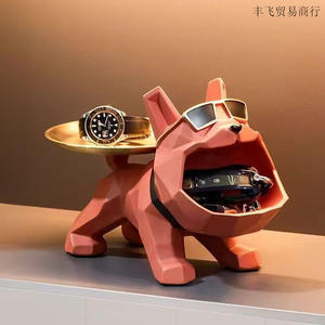 Petites décorations créatives en résine écologiques pour table basse, salon, entrée, véranda, meuble TV, Noël, Pâques, <span class=keywords><strong>Bouledogue</strong></span> français - Product Image 3