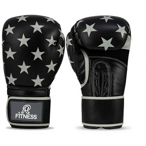 Gants de boxe de gym en cuir durable avec rembourrage en mousse multicouche, antidérapants, légers, fermeture auto-agrippante réglable pour adultes - Product Image 1