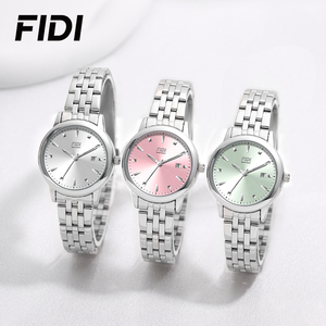 Reloj de Cuarzo Minimalista para Mujer FIDI, Esfera Verde, Correa de Acero Inoxidable, Resistente al Agua, Casual, Analógico, con Fecha - Product Image 5
