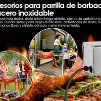Barbecue à gaz extérieur moderne haut de gamme, avec rôtissoire, modèle Chypre, extensible, automatique, en acier inoxydable galvanisé