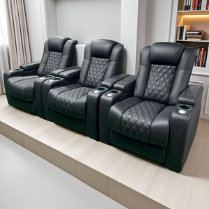 Modernes Heimkino VIP Cinema <span class=keywords><strong>Sofa</strong></span> Leders essel Elektrische <span class=keywords><strong>Massage</strong></span> Power Liege sitze Bequemer Holzrahmen stuhl - Product Image 1