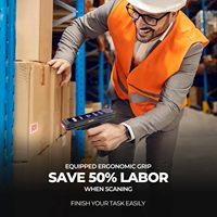 Escáner de Código de Barras Láser Android Portátil y Resistente Leapfuture, PDA Recargable de 9000 mAh, 4G 5G, Colector de Datos QR para Inventario Inteligente
