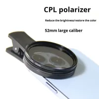 Lentille polarisante pour téléphone portable et tablette, réduction de la lumière, anti-reflet, adaptée à la diffusion en direct, lentilles de photographie