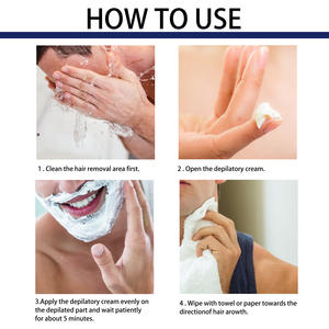 <span class=keywords><strong>Crème</strong></span> d'épilation pour hommes Instrument d'épilation de la barbe faciale pour hommes Cire d'épilation de la barbe - Product Image 6