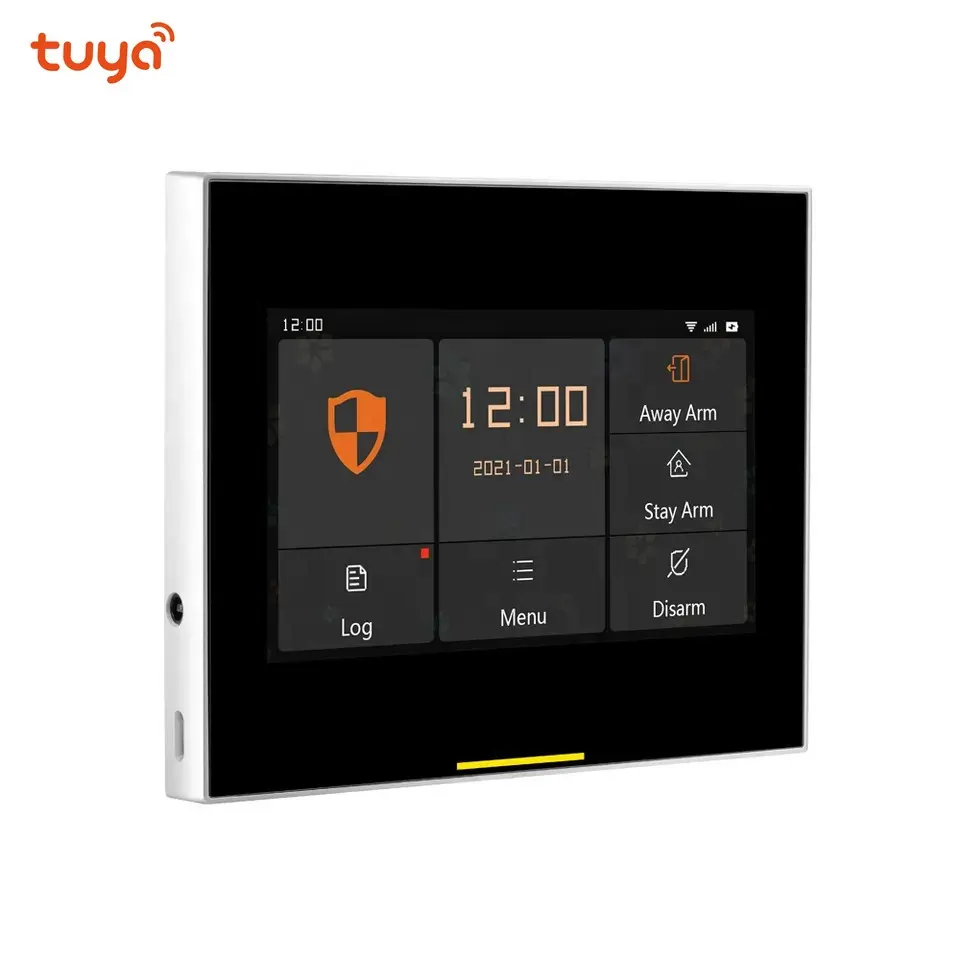 Hot Selling Tuya Smart Home Alarm 200 Draadloze En 8 Bedrade Zones Wifi Gsm Beveiliging Alarmsysteem Met 1200Mah Batterij Back-Up