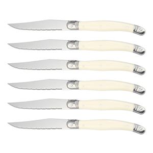 Couteau à Steak à viande en acier inoxydable, vente en gros, en plastique ABS, manche noir - Product Image 3