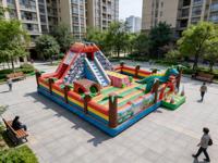   Structure gonflable à thème dinosaure, toboggan, trampoline et combo volcan T-Rex, équipement de jeu en PVC écologique, pour 6 à 10 enfants