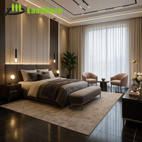 Ensemble de meubles de suite d'hôtel haut de gamme 5 étoiles en chêne massif, solution complète de design de chambre d'hôtes