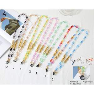 Catenella per occhiali in plastica marca Z, 70 cm, colorata e regolabile, per occhiali da sole e borse - Product Image 1