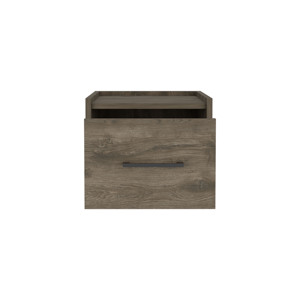 Floating Nightstand Dark Brown Wood <b>Wall</b> Mounted <b>Storage</b> Drawer Bedside Cabinet - Product Image 4