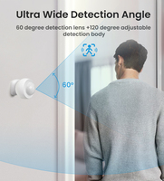 Sensor de Movimiento Inteligente PIR AVATTO ZMS16 Tuya Zigbee, Rango de Detección de 8 Metros, Ángulo Ajustable, Montaje Magnético, Compatible con Alexa y Google Home