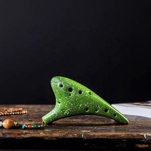 Bestseller strumento a vento in ceramica colori oceanici/chiave C-forno ad alta temperatura trattata con buona durezza durevolezza ocarina 12 fori - Product Image 5