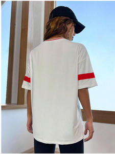 Camiseta gráfica de Nueva York 89 para mujer, camiseta Harajuku para mujer, camiseta transpirable con cuello en V, moda de verano, ropa deportiva holgada sencilla - Product Image 5