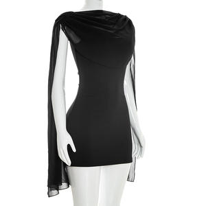 Robe d'été pour femmes Viviblook Y26DS066, nouvelle robe élégante et sexy à col swing sans manches, mini robe d'anniversaire pour femmes - Product Image 3