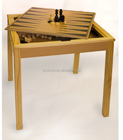 Table de jeu d'échecs et de backgammon d'extérieur en marbre et bois, non pliable, avec plateau magnétique, style antique, grande taille, en acrylique