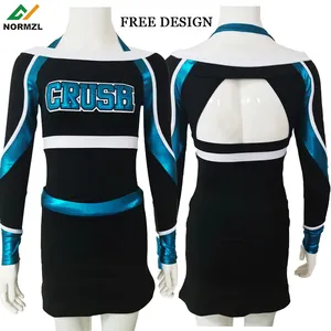 China factory full sublimated printing sexy girls cheerleading uniforms wholesale fashion clothing cheerleading skirt