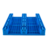 Paleta Europea Resistente de Una Sola Cara, Entrada de 4 Vías, Plástico Reciclado, Carga Estática de 5T, 10 Refuerzos de Acero para Almacenamiento Industrial