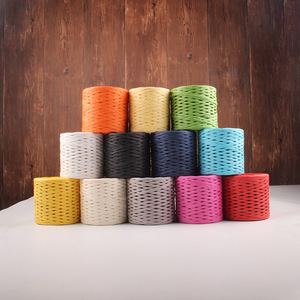 Kit di filati di rafia di carta colorata artigianale per cuccioli in maglia con cappello in filato borsa tovaglietta accessori per tessitura <span class=keywords><strong>paralume</strong></span> - Product Image 5