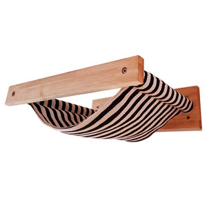 Hamac mural stable en bambou pour chat 2026 – Lits et perchoirs en bois pour chat, meubles muraux pour dormir, jouer et grimper - Product Image 2