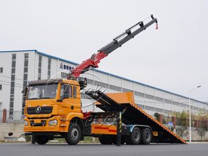 Grúa de Plataforma Plana de 25 Toneladas con Grúa Plegable de 10T, Shacman M3000 6x4, Vehículo de Rescate para Carreteras Pesadas - Product Image 3
