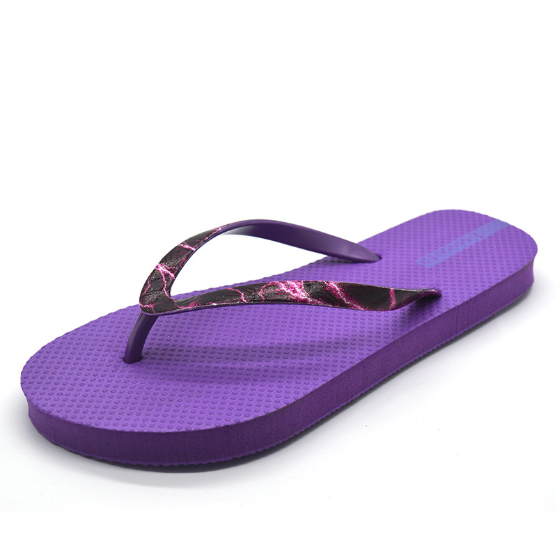 Simple Solid Color Clip Foot PVC PE Beach Slippers Summer Couples Filp Flops Slipper