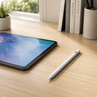 Pena Stylus Aktif Tanpa Bluetooth Sistem Ganda Tombol Satu Sentuhan Pengisian Daya Tipe-C Ujung POM Universal iPad Android Ponsel Tablet OEM