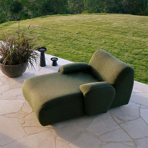 Sofá modular de tela de piel de cordero vintage francés sala de estar estilo wabi-sabi sofá retro de Combinación libre modular de tres personas - Product Image 6